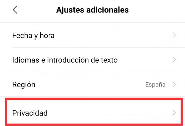 Additional settings for Android