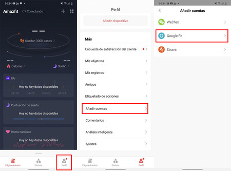 amazfit gts google fit