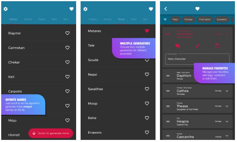 fantasy name generator apps to create names