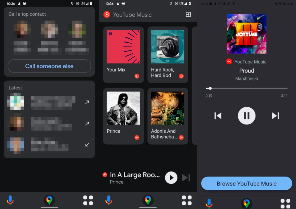 Google Maps is updated with a new interface for the car