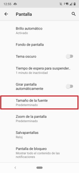 Button to modify the font size in Android