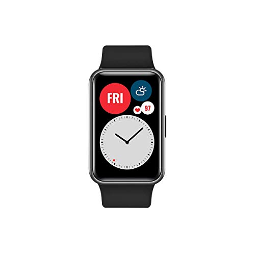 HUAWEI Watch FIT - Smartwatch with Metal Body, 1.64 ”AMOLED Screen, Up to 10 Days Battery, 96 Training Modes, Built-in GPS, 5ATM, Black Color