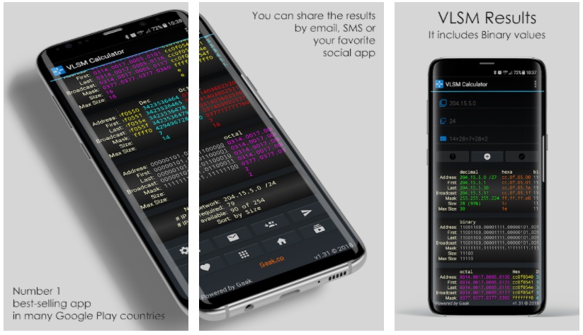 vlsm calculator free apps week 36