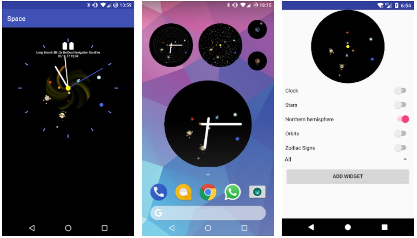 space watchface widget apps free week 41