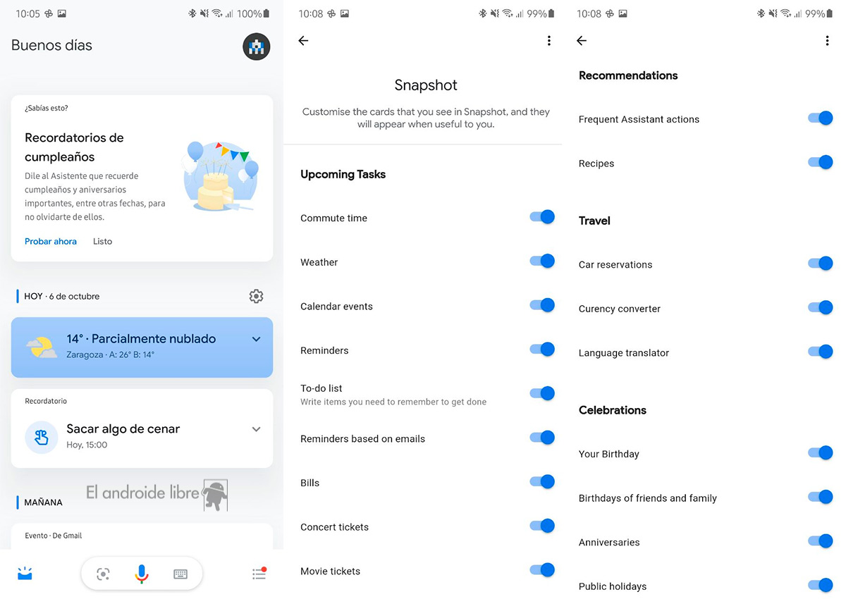 The Google assistant allows you to customize your agenda 3