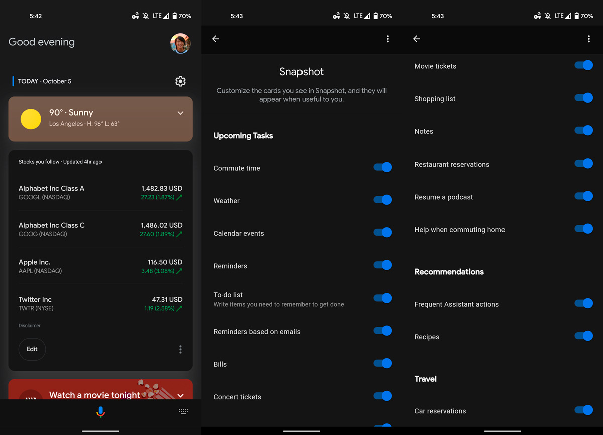 The Google assistant allows you to customize your agenda 2