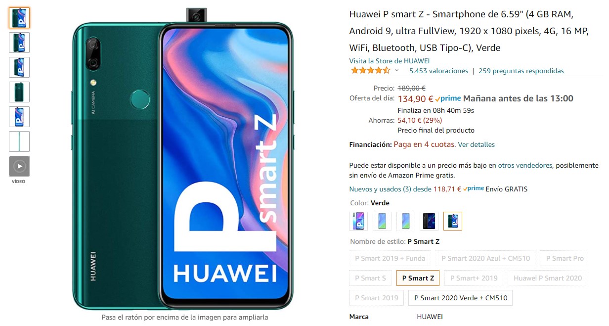 The Huawei with Google and the best quality / price ratio is at 134 euros in Amazon Spain 2
