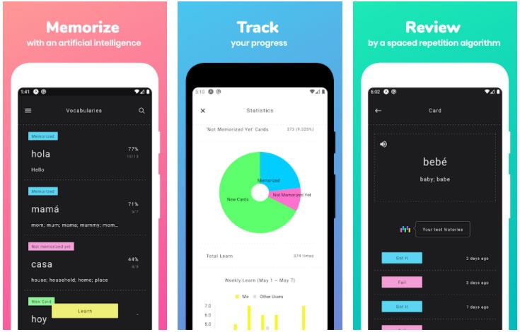 memorize learn spanish