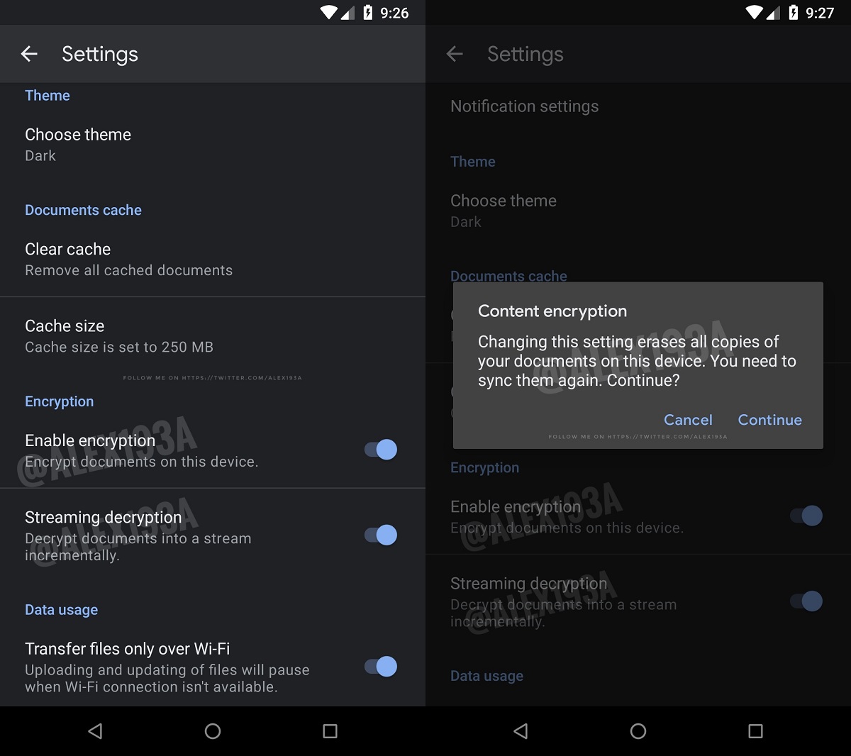 Google Drive encrypted files