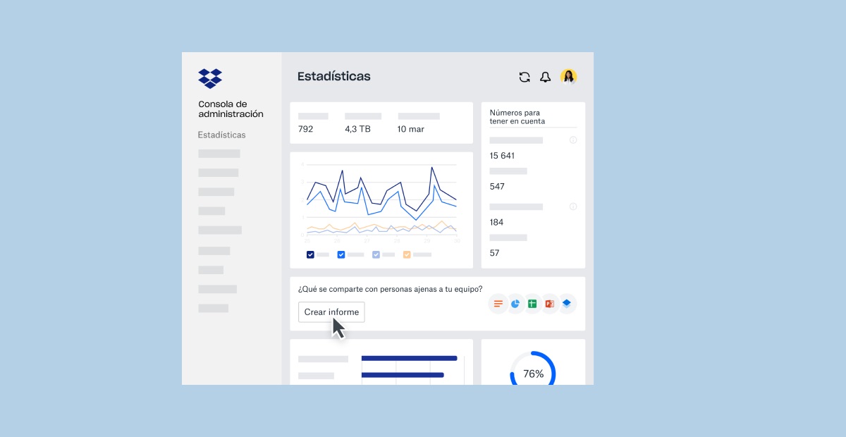 Dropbox statistics share usage