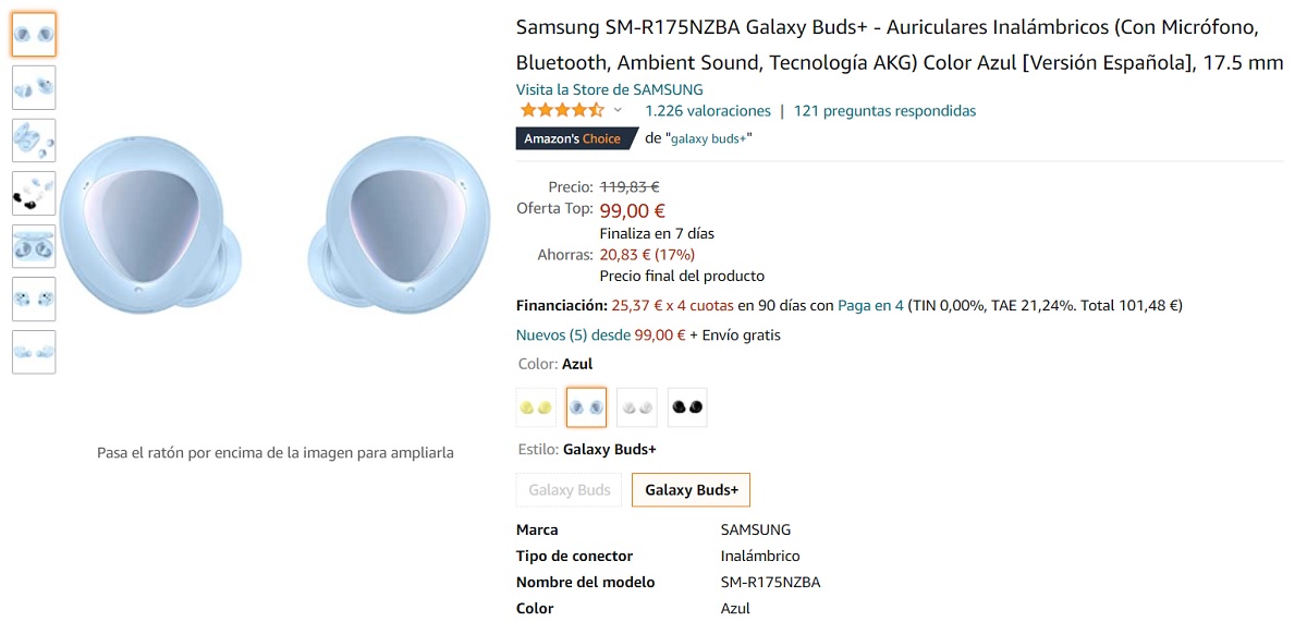 Galaxy Buds + Amazon