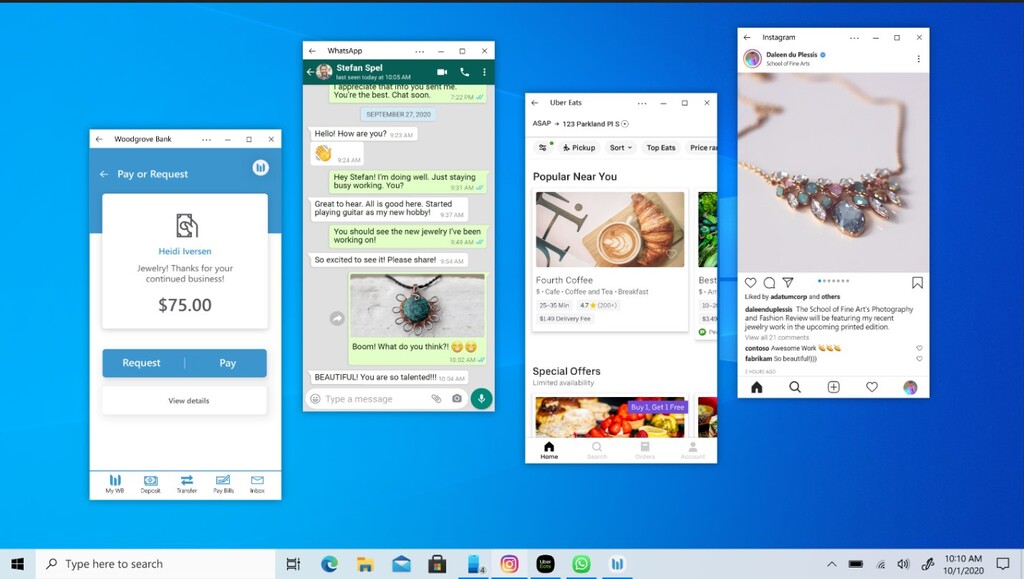 'Your phone' already allows the Samsung Galaxy to run several Android apps at the same time in Windows 10