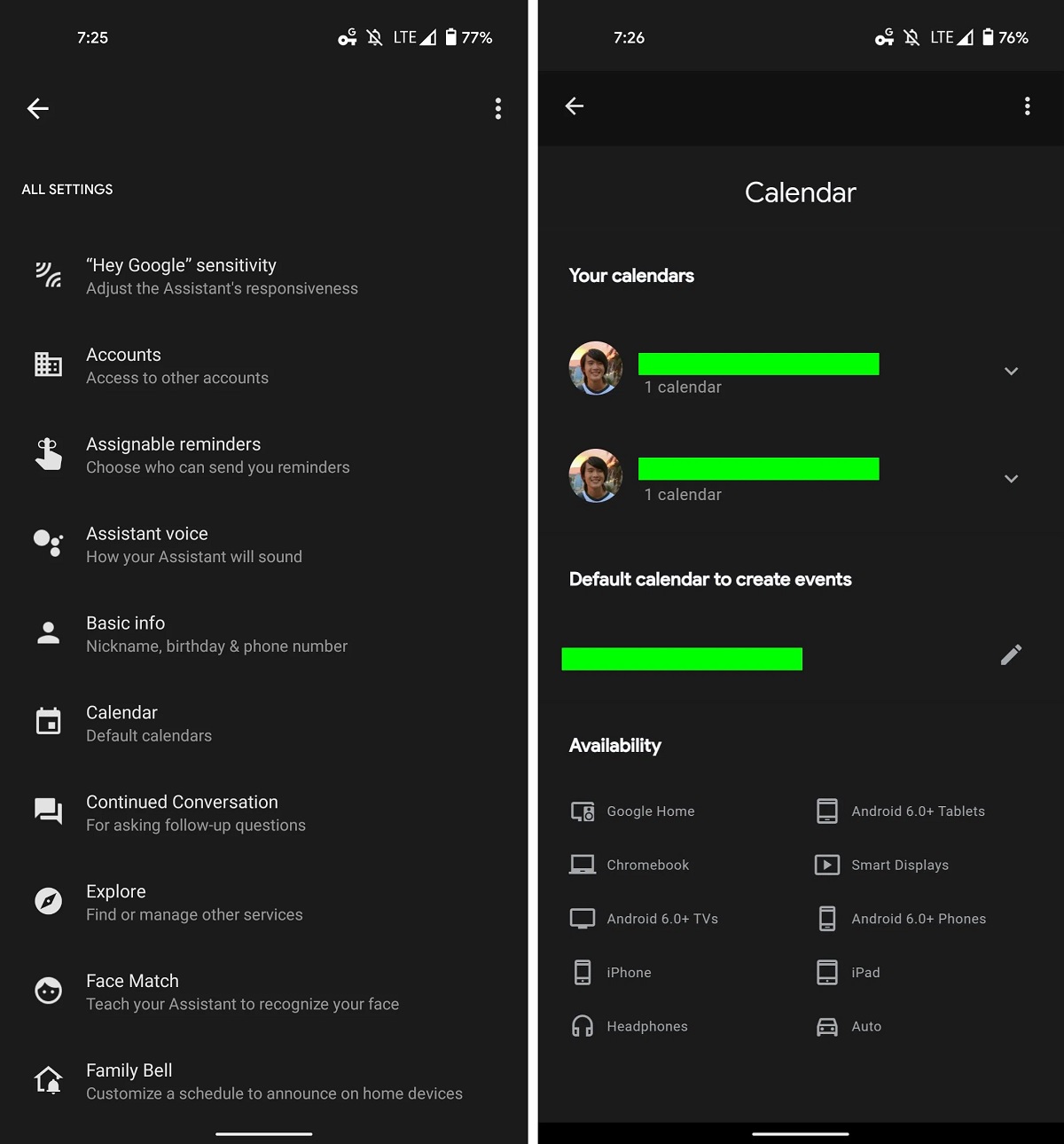 Google Assistant support multiple accounts