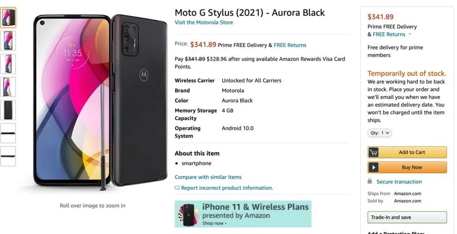 The Moto G Stylus 2021 shows its design in its first official images 1
