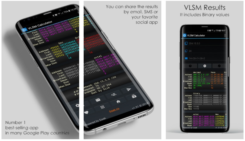vlsm calculator free apps week 36