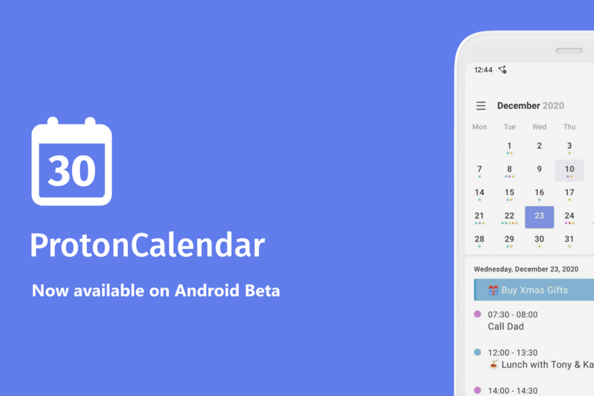 Proton Calendar lands on Android in beta: a calendar focused on