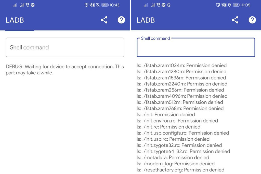 LADB is an app to use ADB locally, without having to connect it to another device
