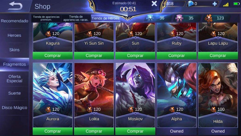 fragments mobile legends bang bang