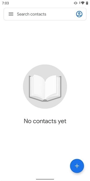 Empty contact list