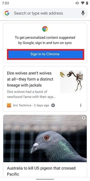 Chrome out of sync