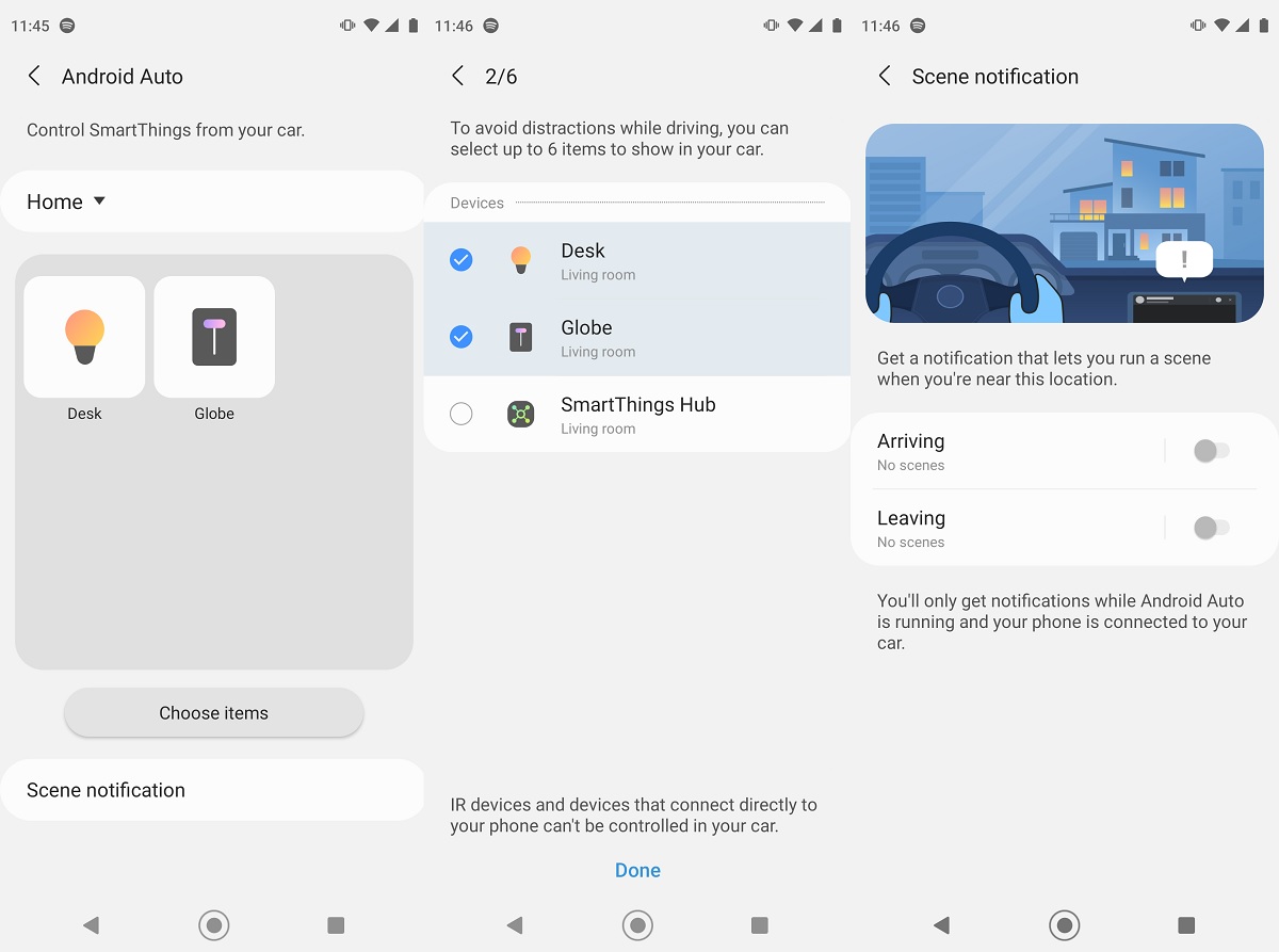 SmartThings Samsung Android Auto
