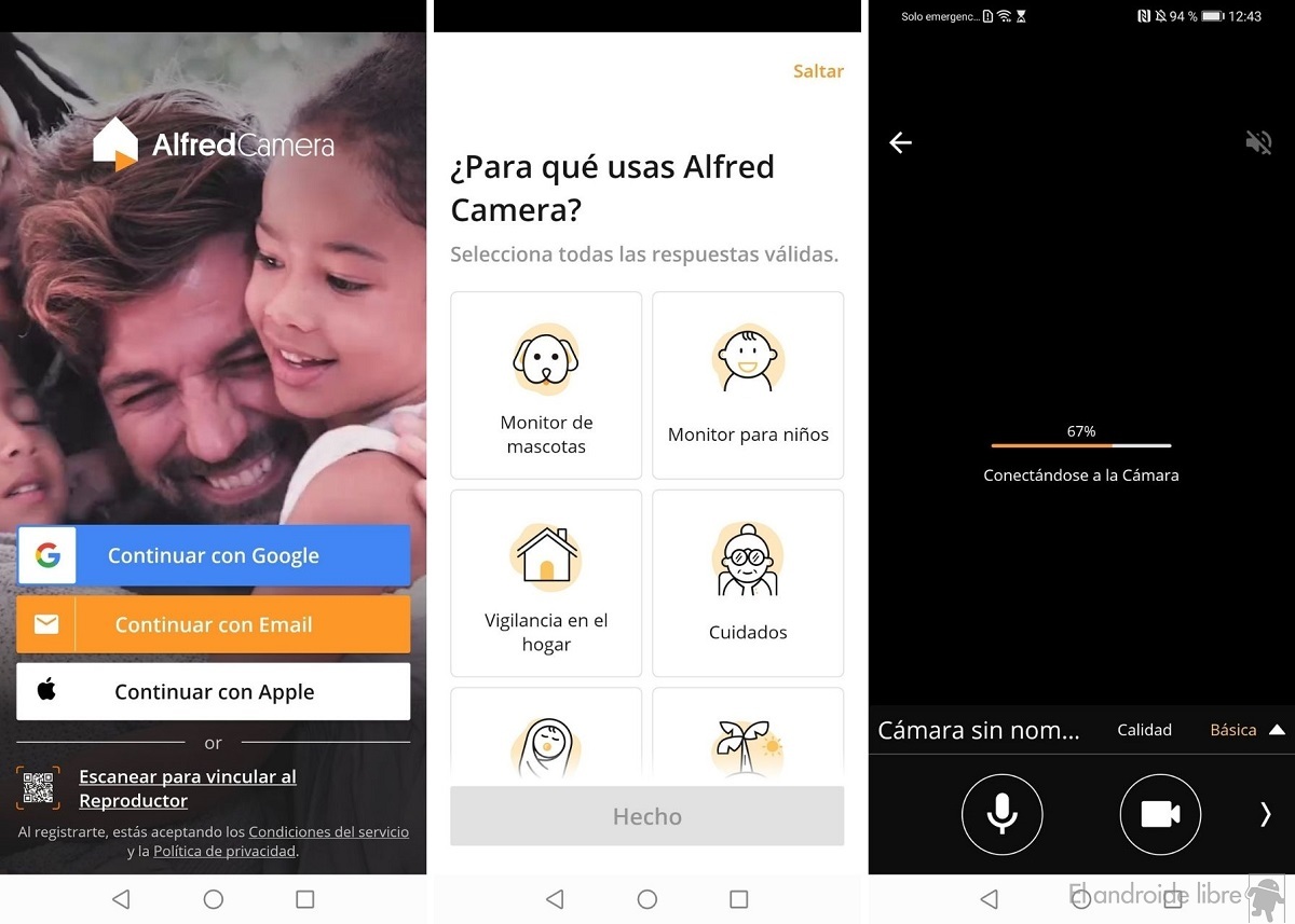 Alfred security camera app