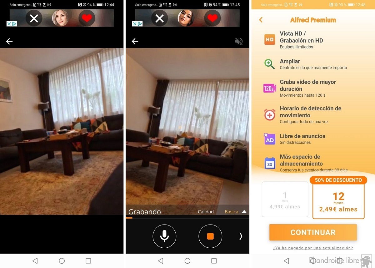 Alfred security camera app
