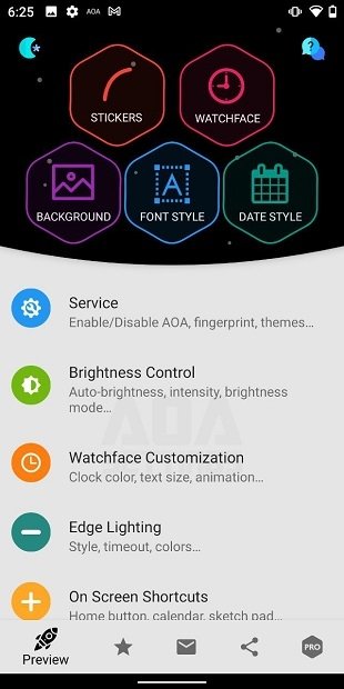 Configure AOD with Always on Amoled
