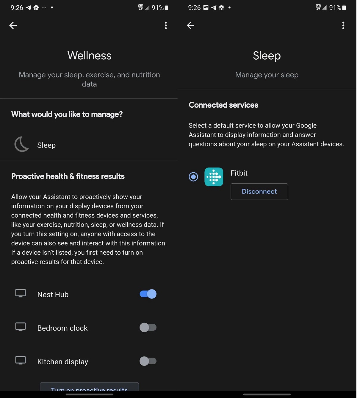 Google Assistant health data