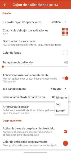nova launcher search bar