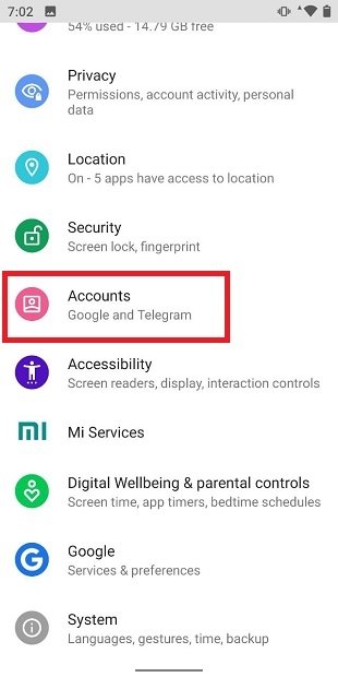 2 Account options