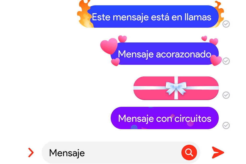 How to send texts with effects of fire, hearts, gifts and others in Messenger