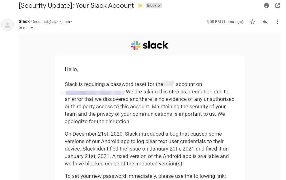If you use Slack for Android, change your password right now 2