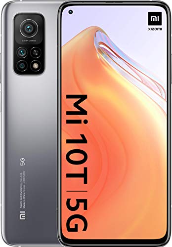 Xiaomi Mi 10T (6.67 Screen" Fhd + Dotdisplay, 6Gb + 128Gb, ​​64Mp Camera, Snapdragon 865 5G, 5,000Mah (33W Charge) Lunar Silver [Versión Española]