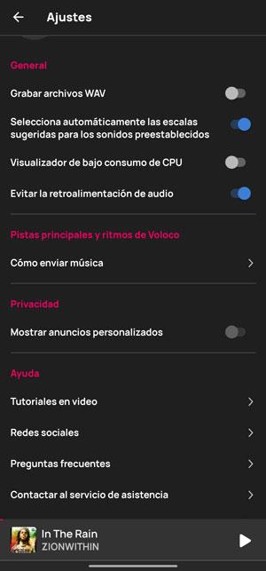 voloco settings
