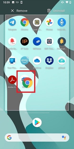 Create new folder on home screen
