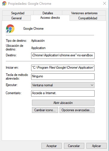 Disable Sandbox in Chrome