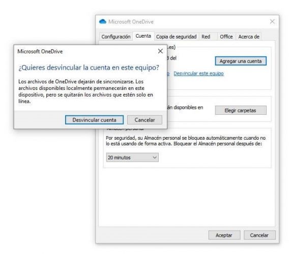screen change oneedrive folder in windows 10