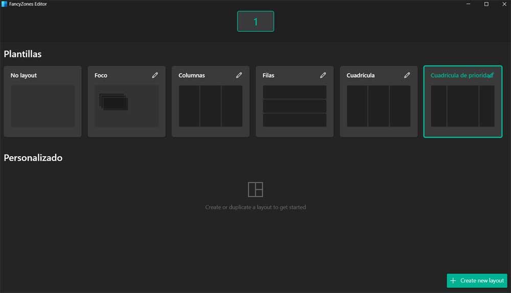 Fancyzones design split screen