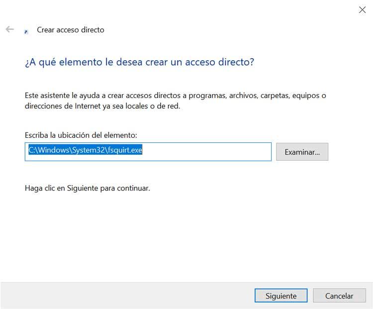 Path to create shortcut to Bluetooth