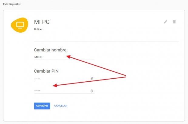 Data from our PC in the Chrome Remote Desktop