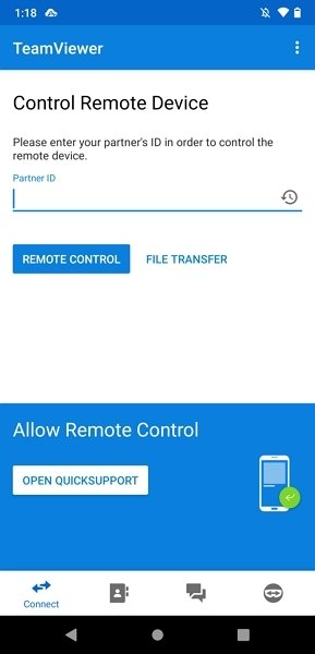 Remote control input on Android