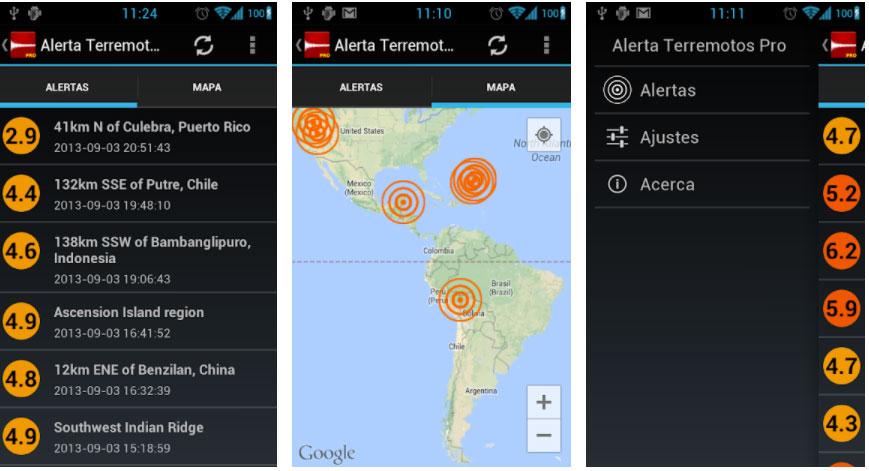 earthquake alerts