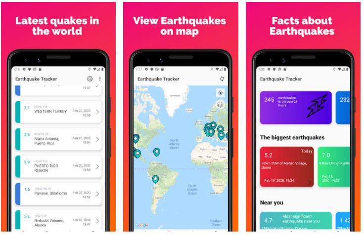 earthquake tracker