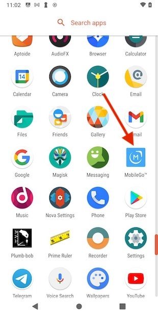 MobileGo Installed on Android