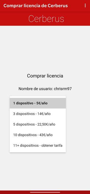 cerberus apk fees