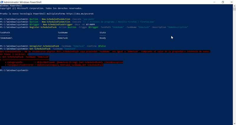 PowerShell check if the schedule task has been deleted