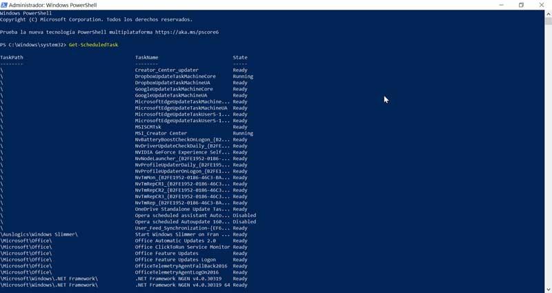 PowerShell use Get-ScheduledTask command
