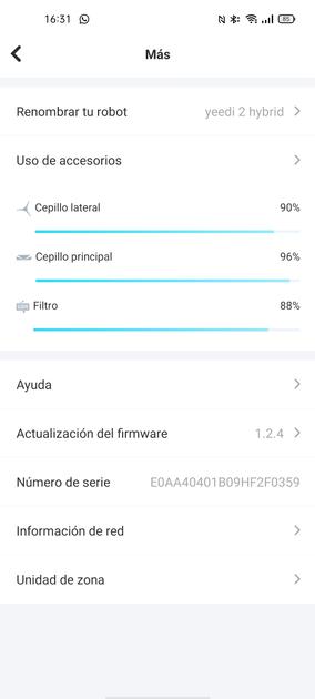 Status data in the Yeedi application