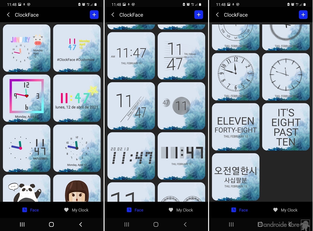 ClockFace clock types